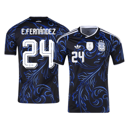 E. FERNÁNDEZ #24 Heren Argentina Uit Voetbalshirt WK Voetbal 2026
