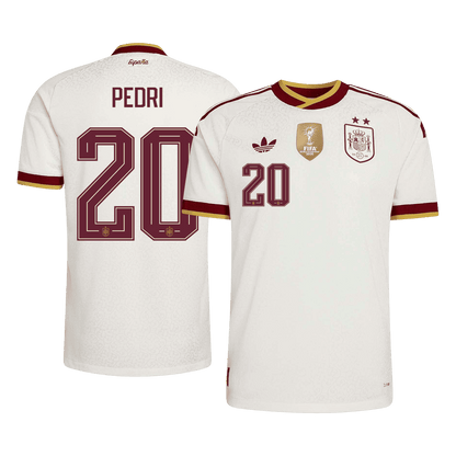 PEDRI #20 Spanje Spelersversie Uitshirt WK Voetbal 2026 - slim fit【Kampioenseditie】