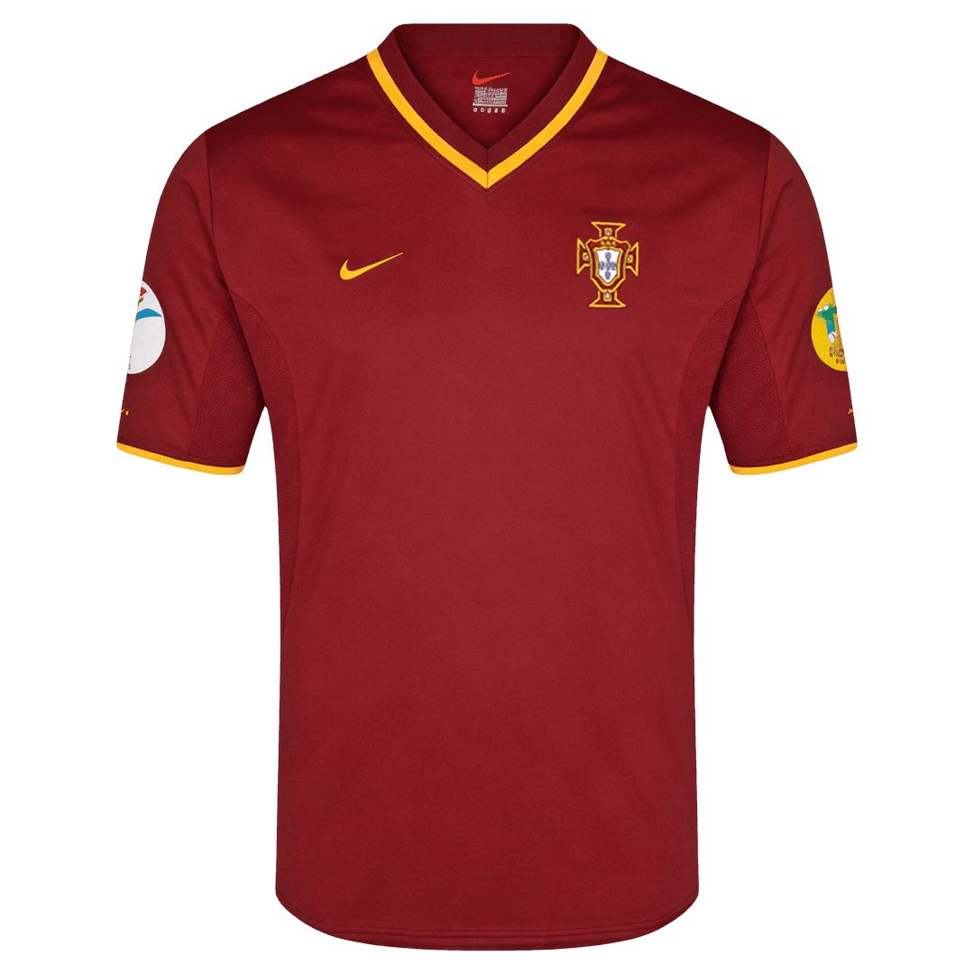 Retro Portugal Thuis Voetbalshirt 2000 - voorkant