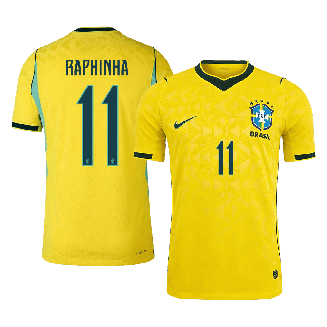 RAPHINHA #11 Brazil Thuis Spelersversie Voetbalshirt WK Voetbal 2026 - Slim Fit