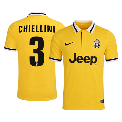 CHIELLINI #3 Retro Juventus Uit Voetbalshirt 2013/14 - voorkant