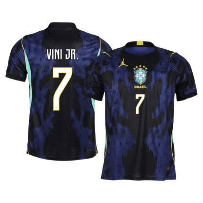 VINI JR. #7 Brazil Uit Spelersversie Voetbalshirt 2026 - Slim Fit - voorkant