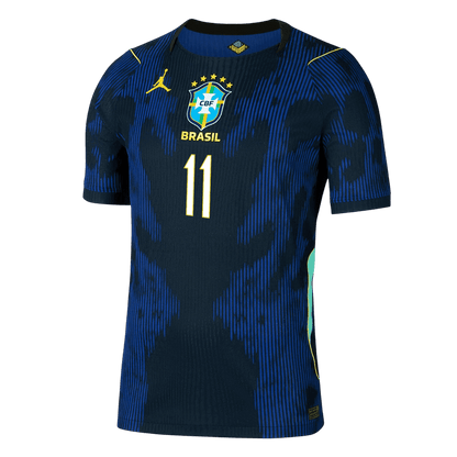 RAPHINHA #11 Brazil Uit Spelersversie Voetbalshirt WK Voetbal 2026 - Slim Fit