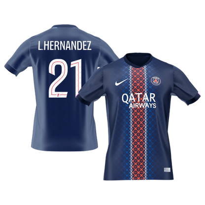 L.HERNANDEZ #21 Heren PSG Thuis Voetbalshirt 2025/26 [PREMIUM]