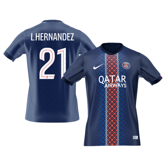 L.HERNANDEZ #21 Heren PSG Thuis Voetbalshirt 2025/26 [PREMIUM]