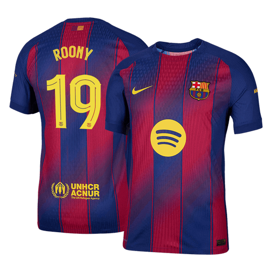 ROONY #19 Barcelona Thuis Spelersversie Voetbalshirt 2025/26 - Slim Fit