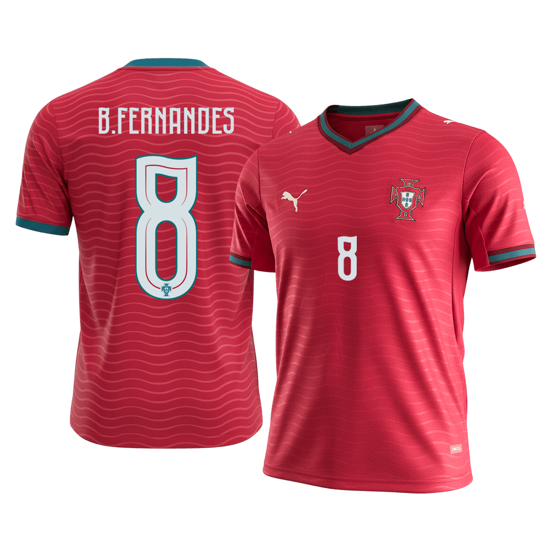 B.FERNANDES #8 Heren Portugal Thuis Voetbalshirt 2026