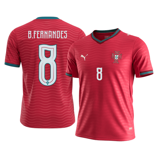 B.FERNANDES #8 Heren Portugal Thuis Voetbalshirt 2026