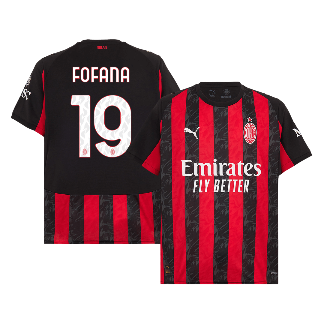 FOFANA #19 Heren AC Milan Thuis Voetbalshirt 2025/26 [PREMIUM]