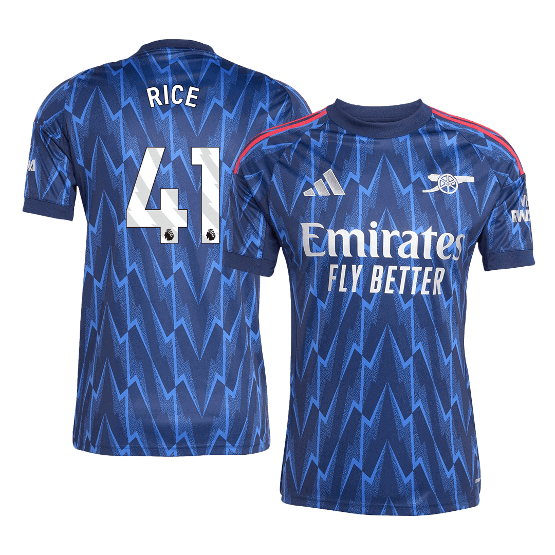 RICE #41 Heren Arsenal Uit Voetbalshirt 2025/26 - voorkant