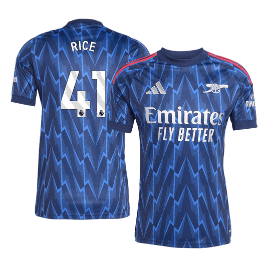 RICE #41 Heren Arsenal Uit Voetbalshirt 2025/26 - voorkant
