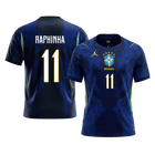 RAPHINHA #11 Heren Brazil Uit Voetbalshirt WK Voetbal 2026