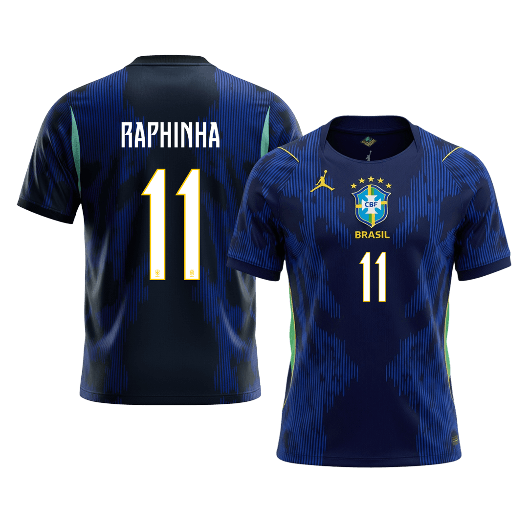 RAPHINHA #11 Heren Brazil Uit Voetbalshirt WK Voetbal 2026