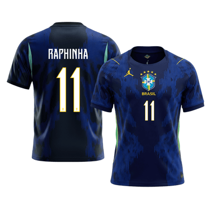 RAPHINHA #11 Heren Brazil Uit Voetbalshirt WK Voetbal 2026