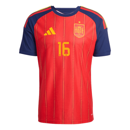 RODRIGO #16 Spain Thuis Spelersversie Voetbalshirt WK Voetbal 2026 - Slim Fit
