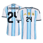E. FERNÁNDEZ #24 Argentina Thuis Spelersversie Voetbalshirt WK Voetbal 2026 - Slim Fit