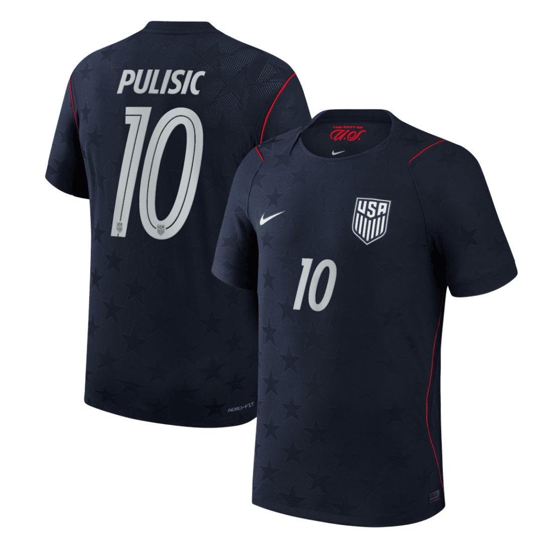 PULISIC #10 USA Uit Spelersversie Voetbalshirt WK Voetbal 2026 - Slim Fit - achterkant