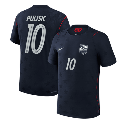 PULISIC #10 USA Uit Spelersversie Voetbalshirt WK Voetbal 2026 - Slim Fit - achterkant