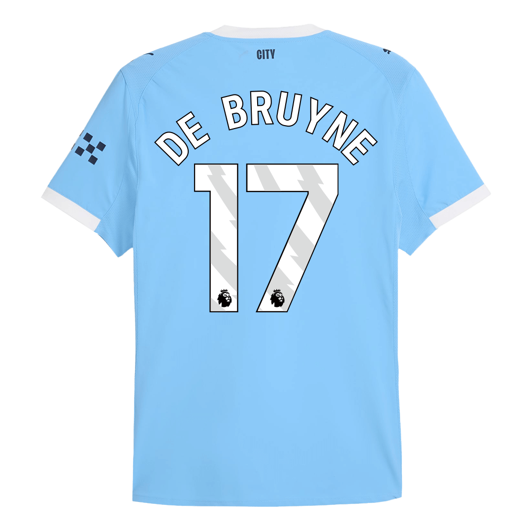 DE BRUYNE #17 Manchester City Thuis Spelersversie Voetbalshirt 2025/26 - Slim Fit