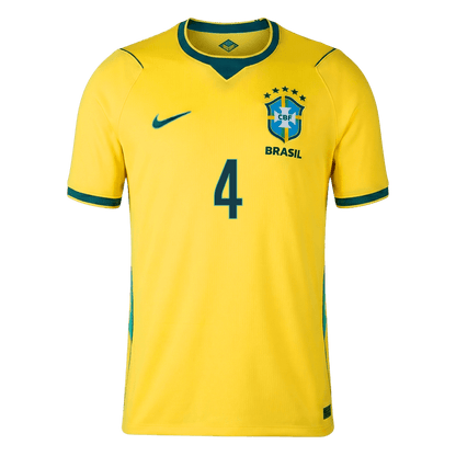 MARQUINHOS #4 Heren Brazil Thuis Voetbalshirt WK Voetbal 2026