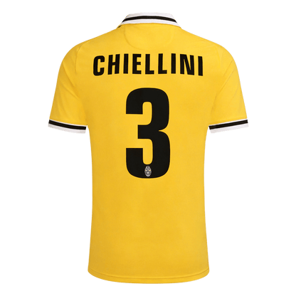 CHIELLINI #3 Retro Juventus Uit Voetbalshirt 2013/14 - detail