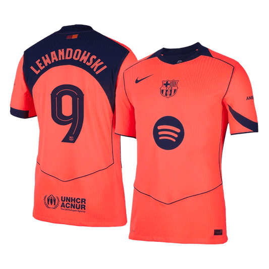 LEWANDOWSKI #9 Barcelona Derde Spelersversie Voetbalshirt 2025/26 - Slim Fit