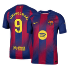 LEWANDOWSKI #9 Barcelona Thuis Spelersversie Voetbalshirt 2025/26 - Slim Fit
