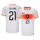 F.DE JONG #21 Heren Netherlands Uit Voetbalshirt WK Voetbal 2026