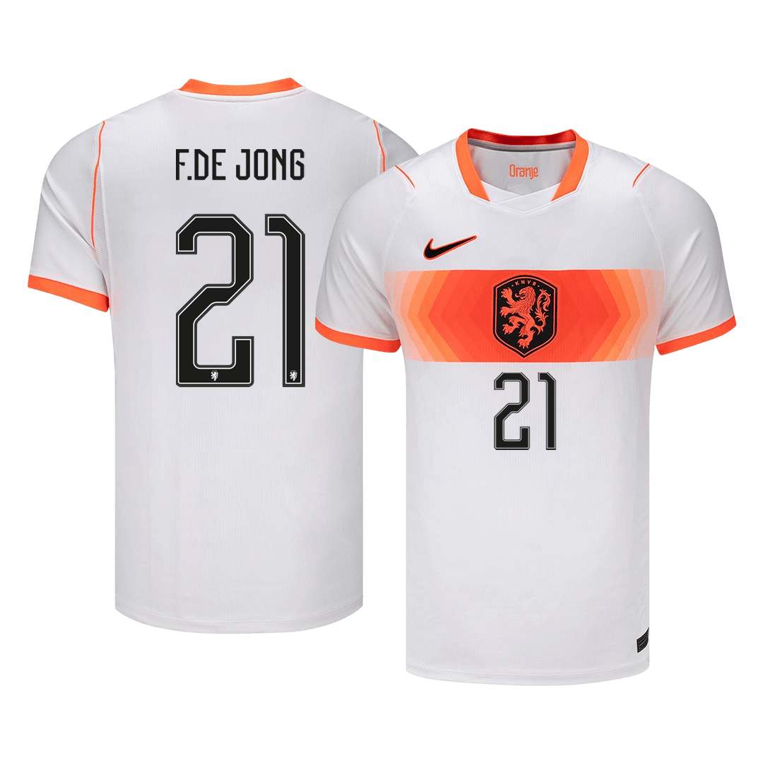 F.DE JONG #21 Heren Netherlands Uit Voetbalshirt WK Voetbal 2026