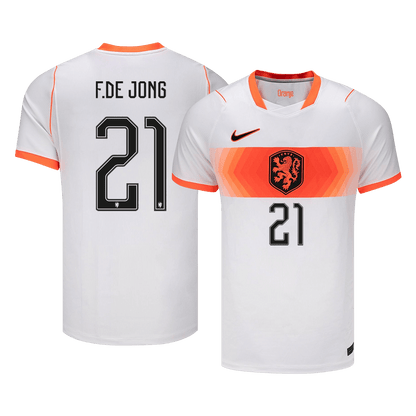 F.DE JONG #21 Heren Netherlands Uit Voetbalshirt WK Voetbal 2026