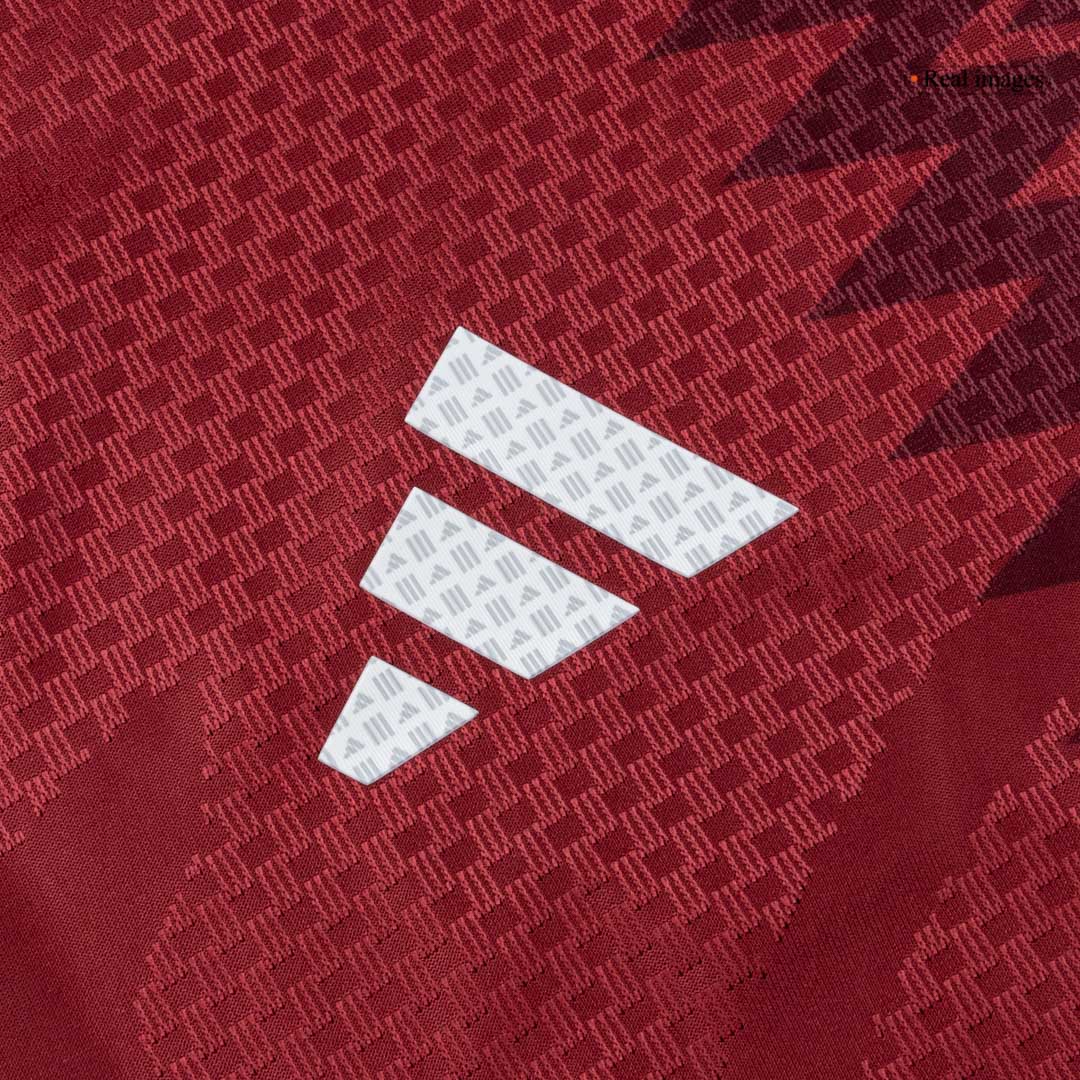 Qatar Thuis Spelersversie Voetbalshirt WK Voetbal 2026 - Slim Fit - close-up