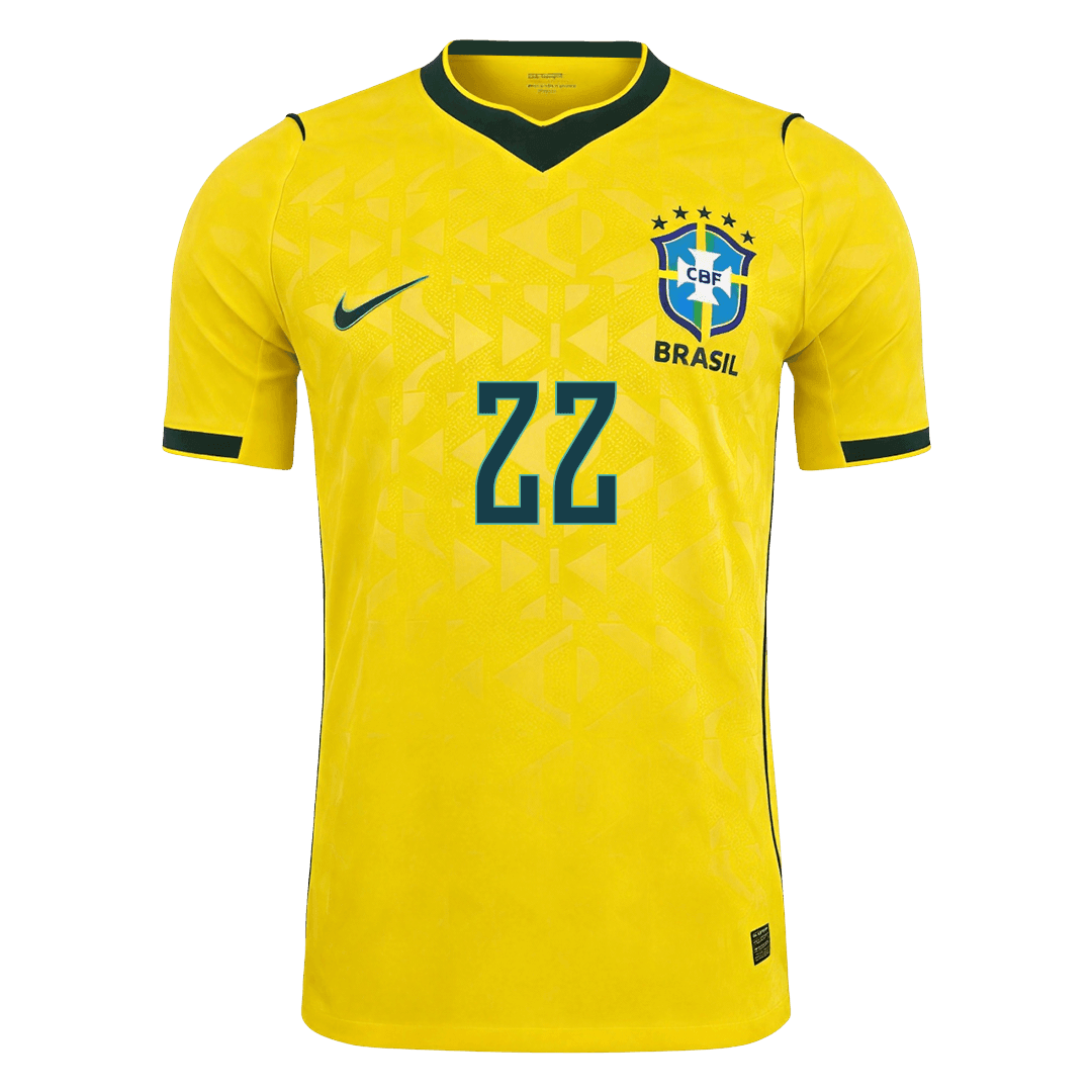 JOÃO PEDRO #22 Brazil Thuis Spelersversie Voetbalshirt WK Voetbal 2026 - Slim Fit