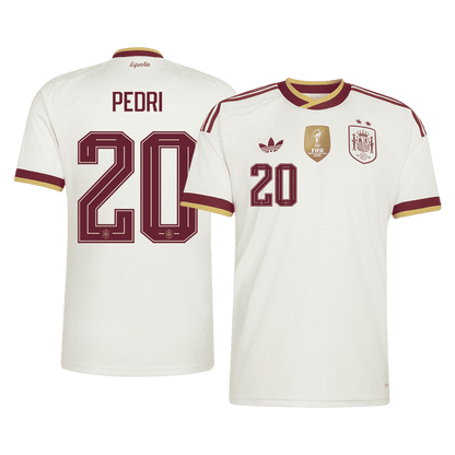 PEDRI #20 Heren Spanje Uitshirt WK Voetbal 2026【Kampioenseditie】