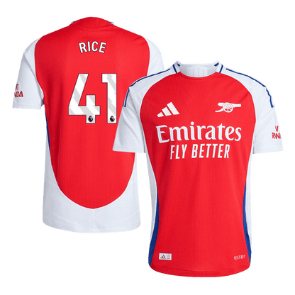 RICE #41 Arsenal Thuis Spelersversie Voetbalshirt 2024/25 - Slim Fit - voorkant