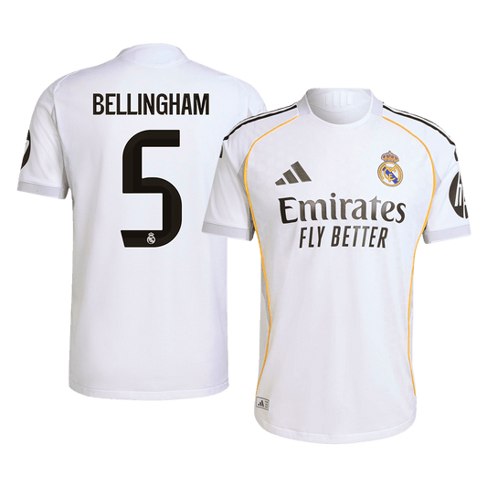 BELLINGHAM #5 Real Madrid Thuis Spelersversie Voetbalshirt 2025/26 - Slim Fit