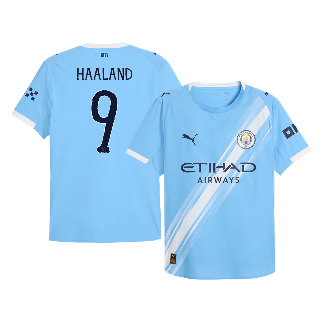 HAALAND #9 Manchester City Thuis Spelersversie Voetbalshirt 2025/26 - Club World Cup - Slim Fit