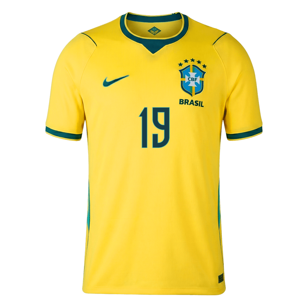 ENDRICK #19 Heren Brazil Thuis Voetbalshirt WK Voetbal 2026