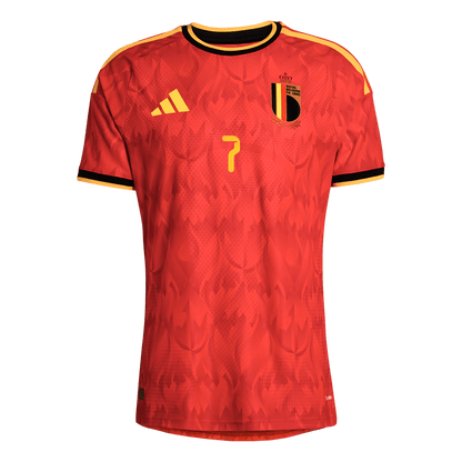 DE BRUYNE #7 Belgium Thuis Spelersversie Voetbalshirt 2026 - Slim Fit