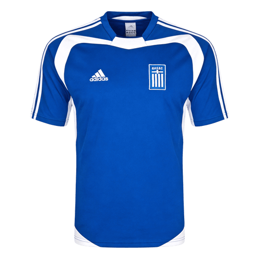 Retro Greece Thuis Voetbalshirt 2004 - voorkant