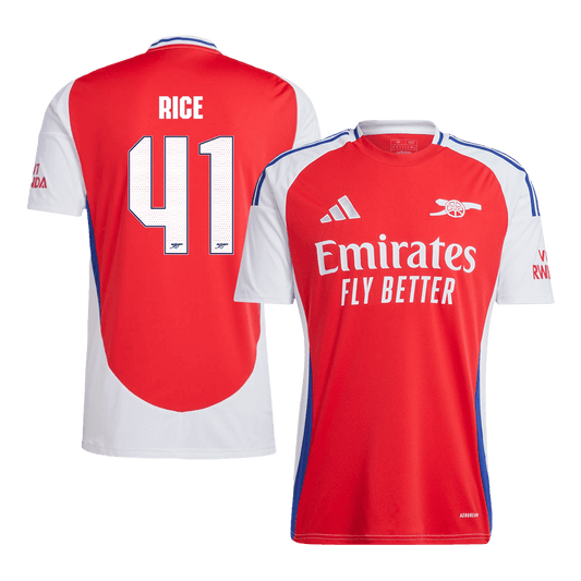 RICE #41 Heren Arsenal Thuis Voetbalshirt 2024/25 - UCL - voorkant