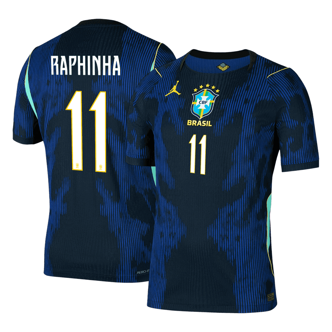 RAPHINHA #11 Brazil Uit Spelersversie Voetbalshirt WK Voetbal 2026 - Slim Fit