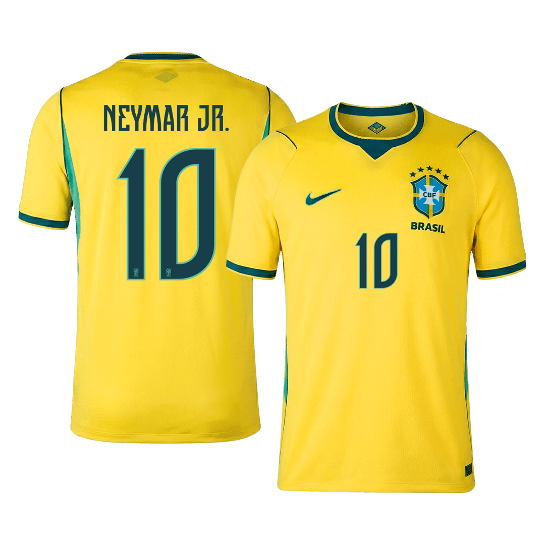 NEYMAR JR. #10 Heren Brazil Thuis Voetbalshirt WK Voetbal 2026