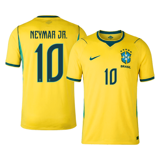 NEYMAR JR. #10 Heren Brazil Thuis Voetbalshirt WK Voetbal 2026