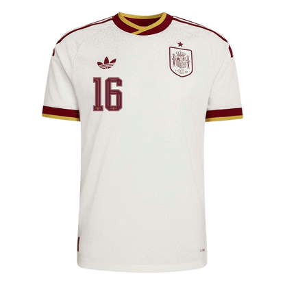 RODRIGO #16 Spain Uit Spelersversie Voetbalshirt WK Voetbal 2026 - Slim Fit