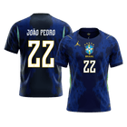 JOÃO PEDRO #22 Heren Brazil Uit Voetbalshirt WK Voetbal 2026