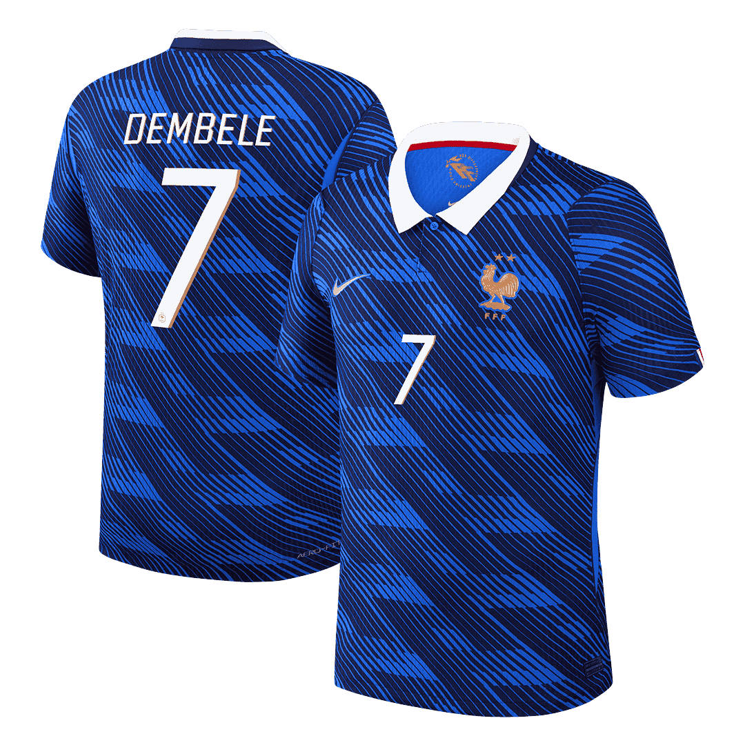 DEMBELE #7 France Thuis Spelersversie Voetbalshirt WK Voetbal 2026 - Slim Fit - voorkant