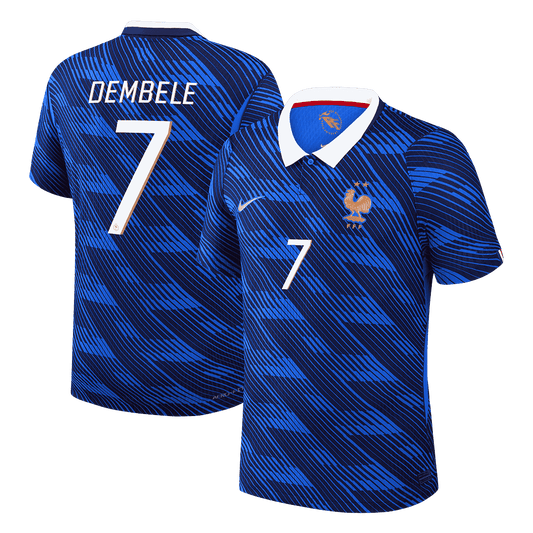 DEMBELE #7 France Thuis Spelersversie Voetbalshirt WK Voetbal 2026 - Slim Fit - voorkant