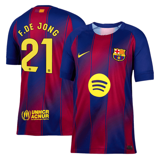 F.DE JONG #21 Heren Barcelona Thuis Voetbalshirt 2025/26