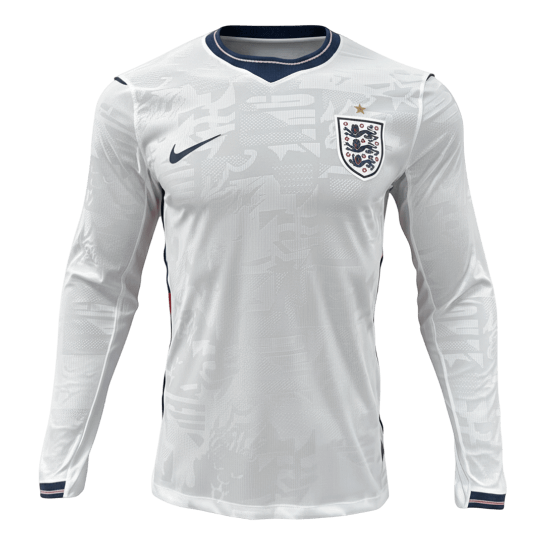 England Thuis Spelersversie Lange Mouwen Voetbalshirt 2026 - Slim Fit
