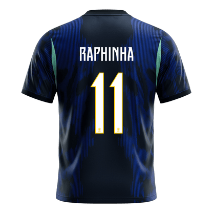 RAPHINHA #11 Heren Brazil Uit Voetbalshirt WK Voetbal 2026